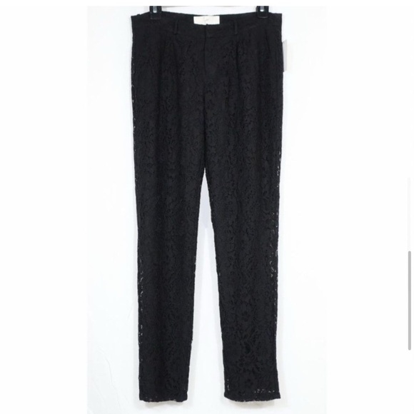 JOIE BLACK LACE  CROPPED LUCINDA PANTS - size 10. H - Picture 4 of 10
